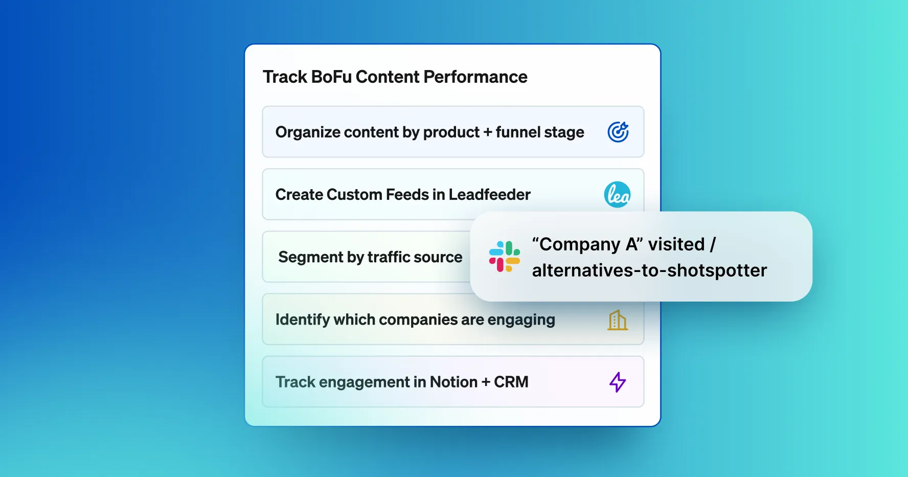 Learn how BOFU.ai tracks and attributes bottom-of-funnel content performance using Dealfront proving pipeline impact with precision.


