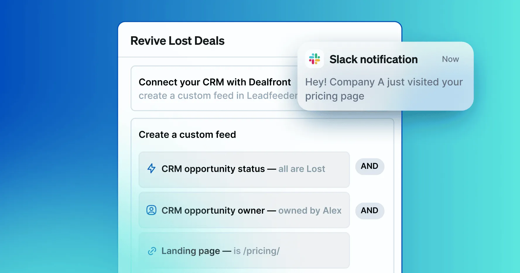 Revive lost deals when prospects revisit website