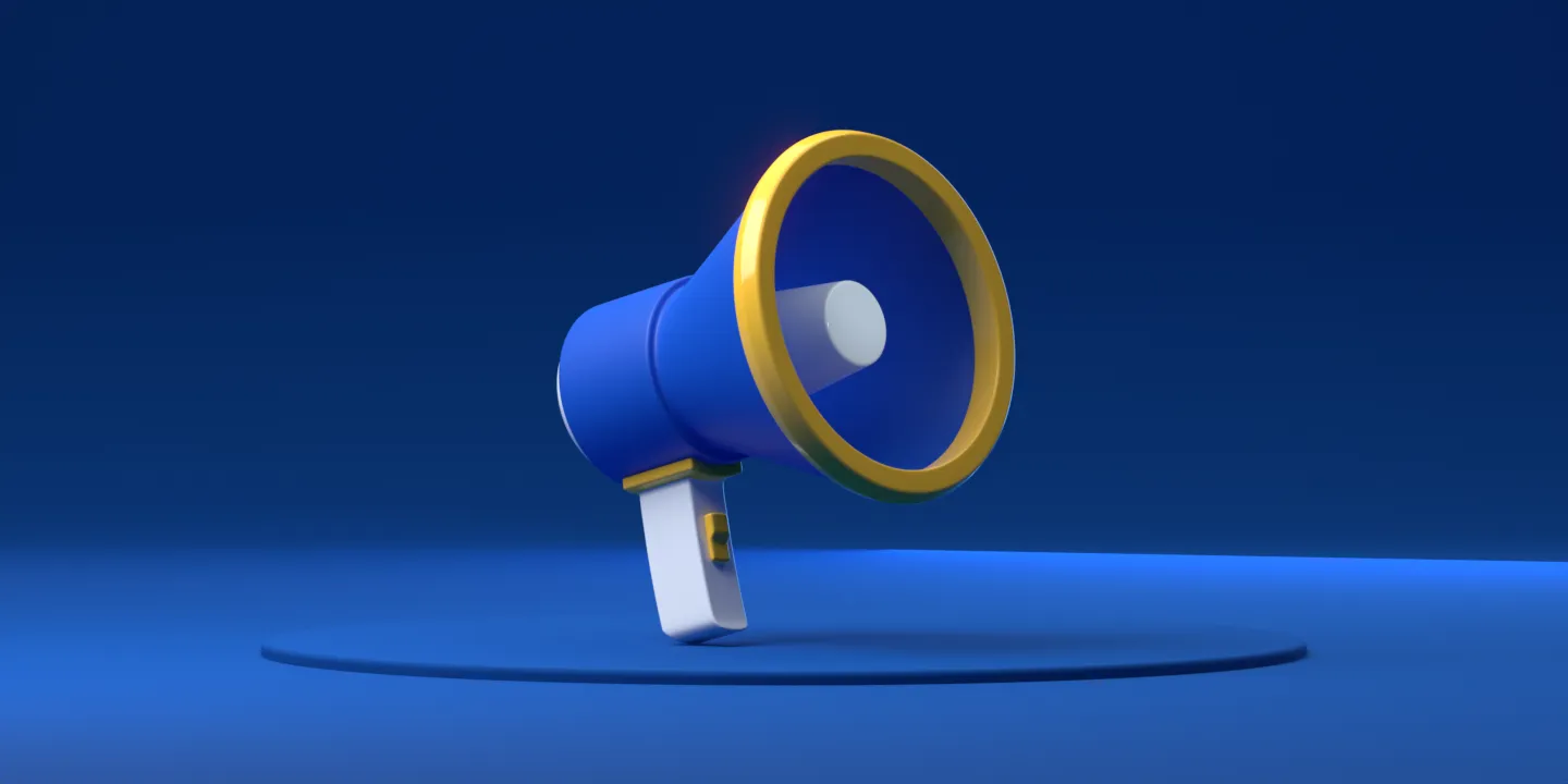 Lautsprecher als Symbol für das B2B-Marketing