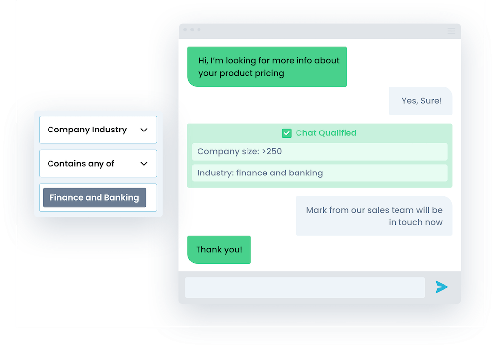 Personalize chat on site
